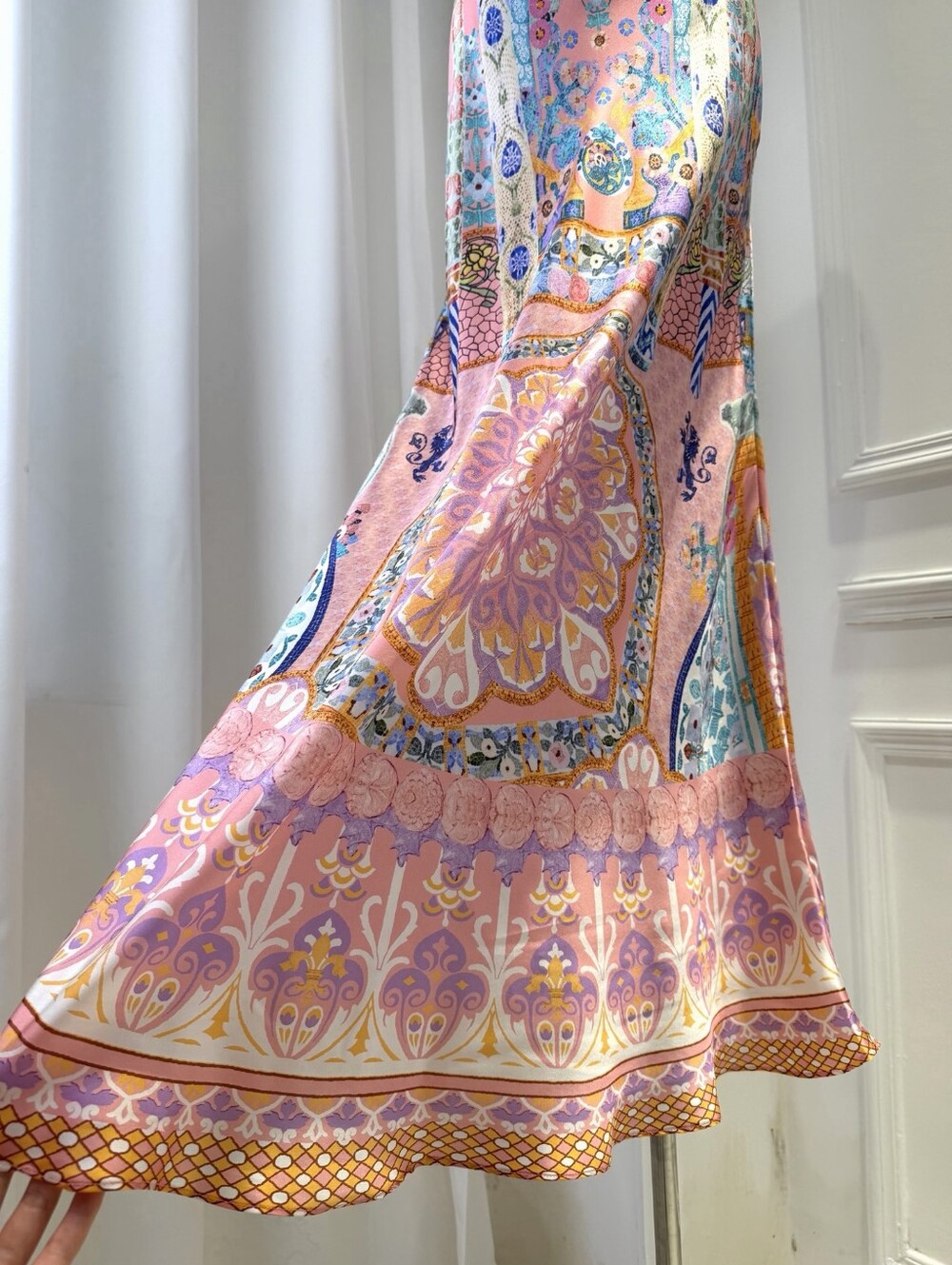 CAMILLA Printed silk-satin maxi dress - Picture 12 of 14